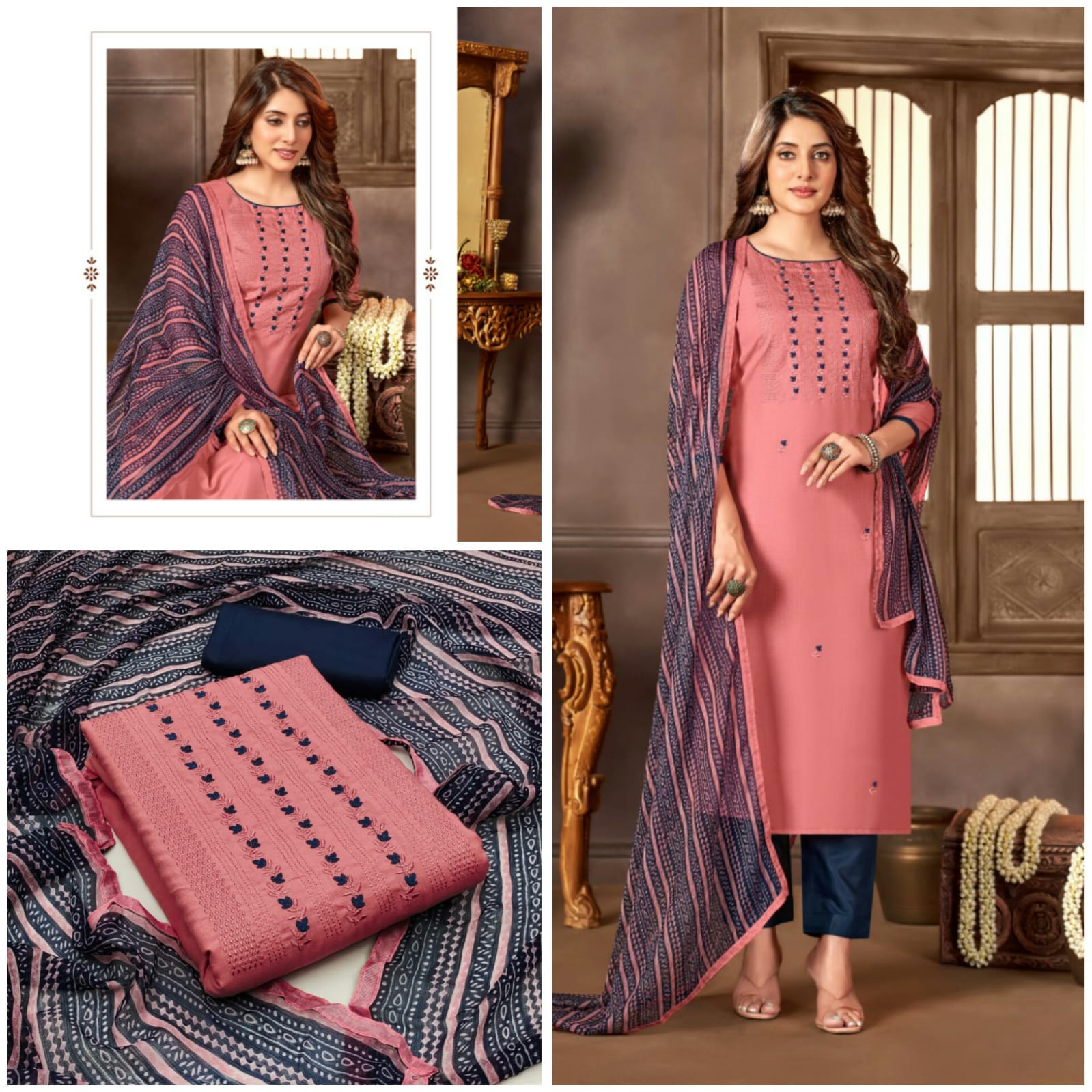 Ds Color Set Cotton Dress Material Catalog